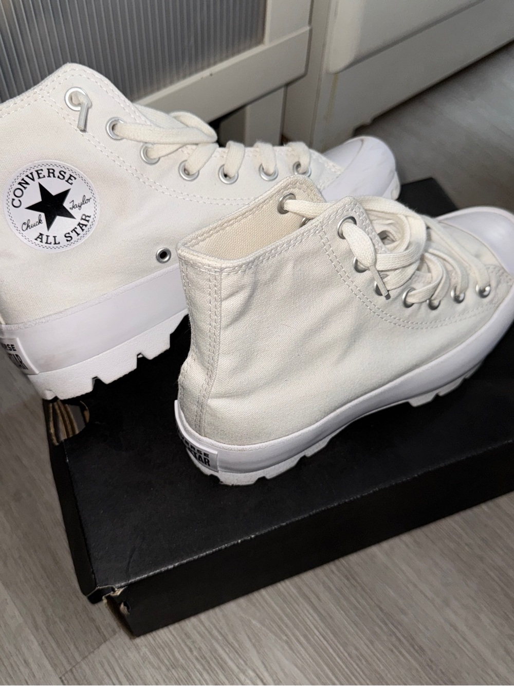 Converse White High-Top Canvas Sneakers